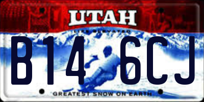 UT license plate B146CJ