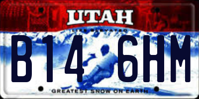 UT license plate B146HM