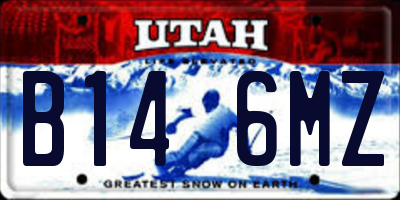 UT license plate B146MZ