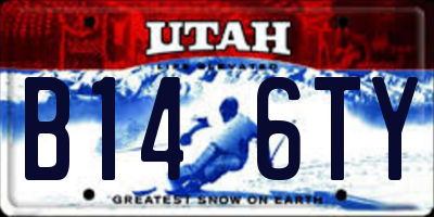 UT license plate B146TY