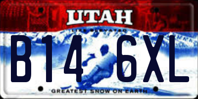 UT license plate B146XL