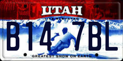 UT license plate B147BL