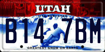 UT license plate B147BM
