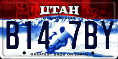 UT license plate B147BY