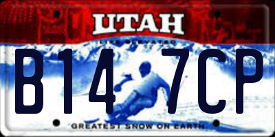 UT license plate B147CP