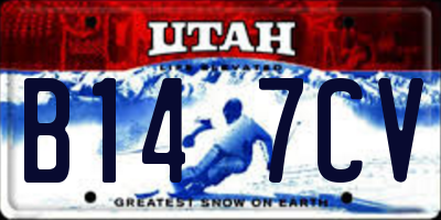 UT license plate B147CV