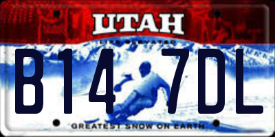 UT license plate B147DL