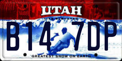 UT license plate B147DP