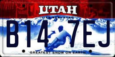 UT license plate B147EJ