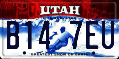 UT license plate B147EU