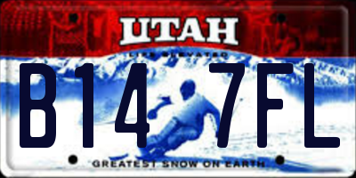 UT license plate B147FL