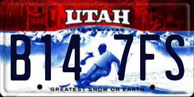 UT license plate B147FS