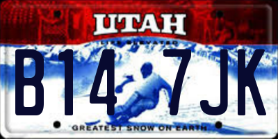 UT license plate B147JK