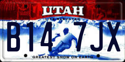 UT license plate B147JX