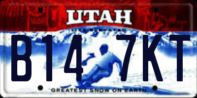 UT license plate B147KT