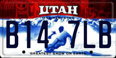 UT license plate B147LB