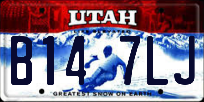 UT license plate B147LJ
