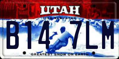 UT license plate B147LM