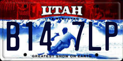 UT license plate B147LP