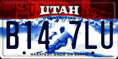 UT license plate B147LU