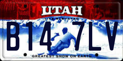 UT license plate B147LV