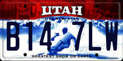 UT license plate B147LW