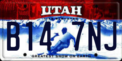 UT license plate B147NJ