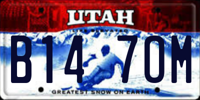 UT license plate B147OM