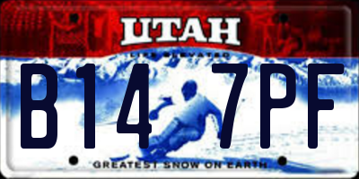 UT license plate B147PF