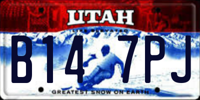 UT license plate B147PJ