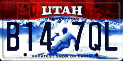 UT license plate B147QL