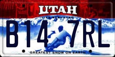 UT license plate B147RL