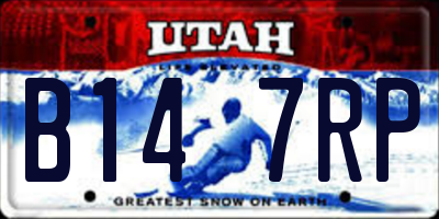 UT license plate B147RP