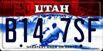 UT license plate B147SF
