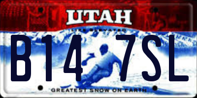 UT license plate B147SL