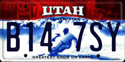 UT license plate B147SY