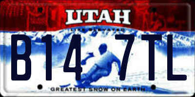 UT license plate B147TL