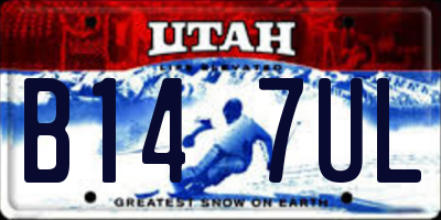 UT license plate B147UL