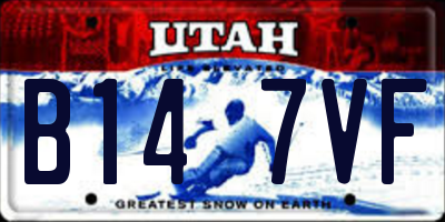 UT license plate B147VF