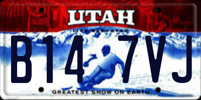 UT license plate B147VJ