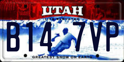 UT license plate B147VP