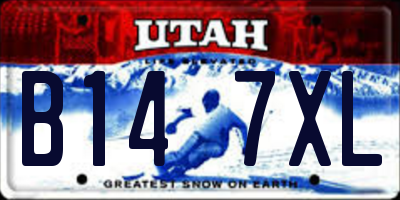 UT license plate B147XL
