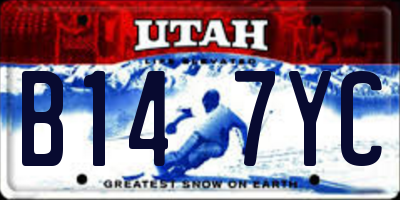 UT license plate B147YC