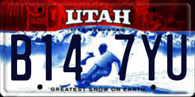 UT license plate B147YU