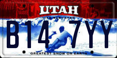 UT license plate B147YY