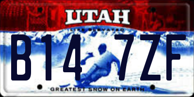 UT license plate B147ZF