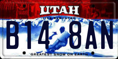 UT license plate B148AN