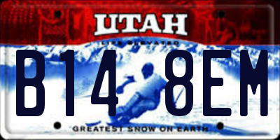 UT license plate B148EM