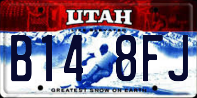 UT license plate B148FJ