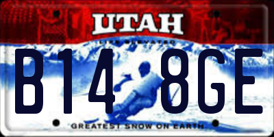 UT license plate B148GE